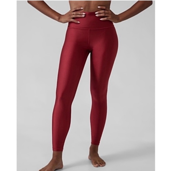 Athleta Elation Shine Tight Small Decadent Red NWT - Picture 3 of 11